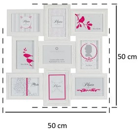 Ramka na 9 zdjęć ROMANCE, zdjęcia - multirama 50x50x2CM