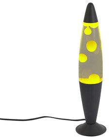 Lampa lawa przezroczysta z żółtym woskiem z diodą LED - Molten Lava Oswietlenie wewnetrzne