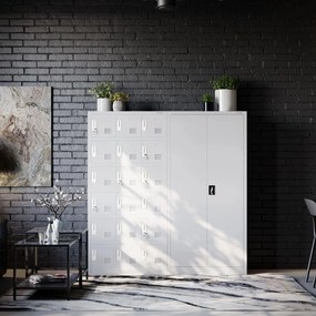 Szafa skrytkowa zamykana na klucz Karol 90x40x185 cm szara