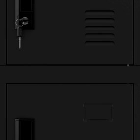 Skrytkowa szafa socjalna KAROL, 900 x 1850 x 400 mm, czarna
