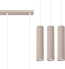 Szarobrązowa metalowa lampa wisząca Gleam – Sollux