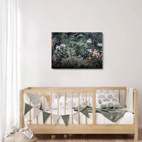Obraz na szkle - Malowany wzór dżungli (70x50 cm)