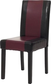 Krzesło do jadalni Littau,  czarny/czerwony, ciemne nogi