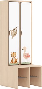 Szatnia dla dzieci przedszkolna 2-osobowa z pełnymi drzwiczkami Blox Nature, index SZT-2R-A-D-A