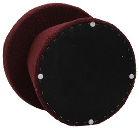 Pufa okrągła tapicerowana TEDDY grzybek boucle, Ø 43 x 38 cm