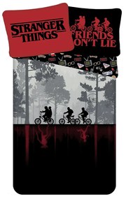 Jerry Fabrics Pościel bawełniana Stranger Things Upside Down, 140 x 200 cm, 70 x 90 cm