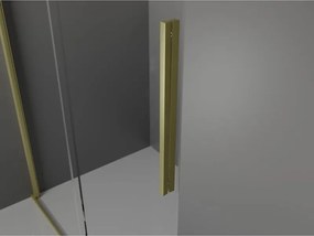 Mexen Velar drzwi prysznicowe rozsuwane 140 cm, transparent, złote szczotkowane - 871-140-000-01-55