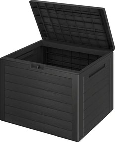 Pojemnik do przechowywania WOODEBOX, 190L,78x44x55cm, antracytowa Prosperplast