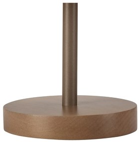 Ciemnobrązowa lampa stołowa z tekstylnym kloszem (wys. 30 cm) Andrea – LAMKUR