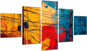 Obraz - Abstrakcyjne linie elektryczne (125x70 cm)