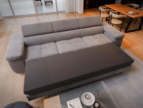 Masseno Sofa MOSINE z funkcją spania, Rozkładana sofa - Grafitowy, POSO 34