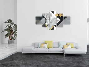 Obraz - Teksturowany kolaż (125x70 cm)
