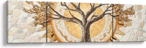 Obraz – Złote drzewo życia w mozaice (170x50 cm)