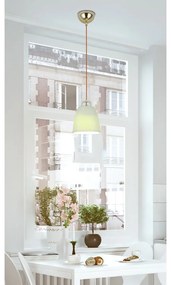 Zielona lampa wisząca z ceramicznym kloszem Sewilla – Candellux Lighting