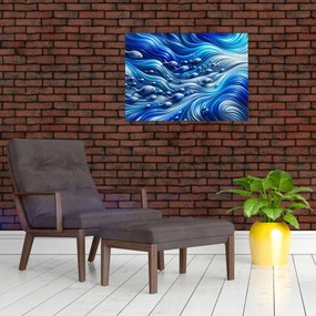 Obraz na szkle – Ryby w falach (70x50 cm)