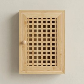 Wisząca szafka na klucze KIZU, 19 x 27 x 6 cm, bambus