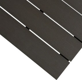 Stół Ogrodowy Prostokątny ARGOS 140-180 cm Rozkładany Ciemnoszary Dąb/Czarny