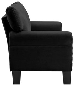 Luksusowa dwuosobowa sofa czarna - Alaia 2X