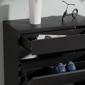 Szafka na buty czarny 90x30x181.5 ivo