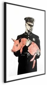 Plakat Policyjna świnia 40x60 cm z ramą czarną z marginesem ARTGEIST B