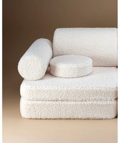 Kremowa sofa dla dzieci z materiału bouclé 132 cm Settee – Wigiwama