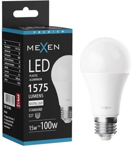 Mexen Nova żarówka LED E27, A60, 15W, Neutralna - 4000K, 1575 lm - L100-E27-1540-01