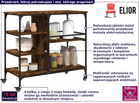 Szafka kuchenna na kółkach przydymiony dąb - Eljoh