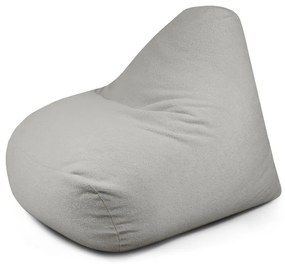 Jasnoszary worek do siedzenia z materiału bouclé Snug 100 – SLOWDOWN