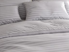 PrzytulneMieszkanie.pl PrzytulneMieszkanie.pl Hotelowa pościel z mikrofibry JASMINE jasnoszary - pasek 2 cm Rozmiar pościeli: 70 x 90 cm | 140 x 200 cm