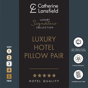 Poduszka 2 szt. 48x74 cm Hotel Satin Stripe – Catherine Lansfield