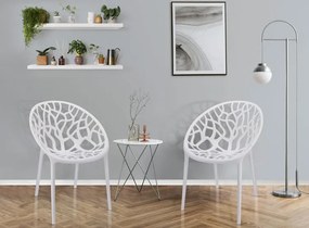 Białe ażurowe krzesło nowoczesne G4-D02