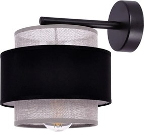 Szaro-czarny kinkiet z podwójnym abażurem boho - A534 P7-P01
