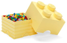 Jasnożółty kwadratowy pojemnik LEGO®