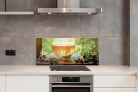 Szklany Panel Gorący Napar Ziołowy