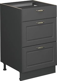 Szafka dolna do kuchni anthrazit-gold landhaus 50x51.6x82 fame-line