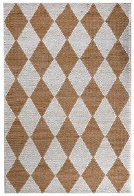 Biało-naturalny dywan z mieszanki juty tkany ręcznie 160x230 cm Effie Diamond – Flair Rugs