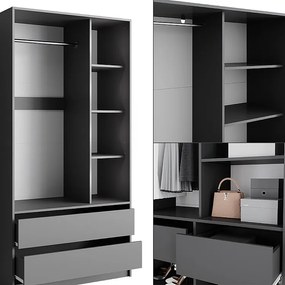 Szafa antracyt 200x50x200 elmo