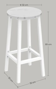 Nowoczesny hoker z podnóżkiem biały + marmur M7-C48