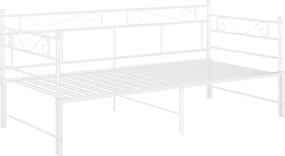 Białe metalowe łóżko rozkładane 90x200 cm D4-D76
