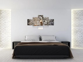 Obraz - Koń w zimowym krajobrazie (125x70 cm)