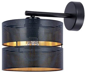 Czarno-złoty ażurowy kinkiet z abażurem - 4X A552 F9-G25