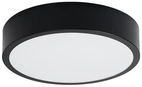 Czarny okrągły minimalistyczny plafon LED 30 cm - A600-Liptos