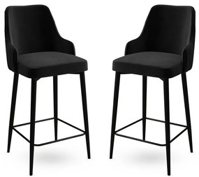 Zestaw krzeseł barowych Enox Black, 2 szt.