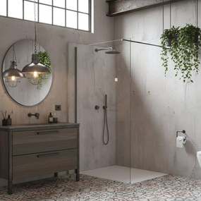 Kabina prysznicowa Walk-In Rea Flexi Transparent / Tytan 100