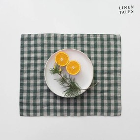 Lniana mata stołowa 35x45 cm Forest Green Gingham – Linen Tales