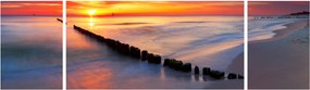 Obraz - Sunset, Baltic Sea, Poland (170x50 cm)