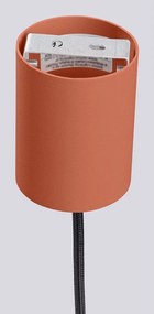 Pomarańczowa lampa wisząca ze szklanym kloszem ø 12 cm Orbital – Sollux