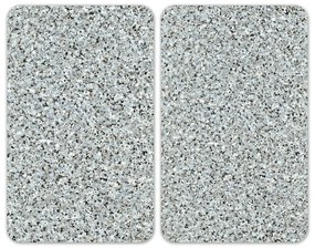 Zestaw 2 szklanych płyt ochronnych na kuchenkę Wenko Granite, 52x30 cm