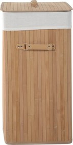 HOMCOM Kosz na Pranie Bambusowy 100L Naturalny Przestronny i Stylowy Idealny do Dużych Rodzin | Aosom PL