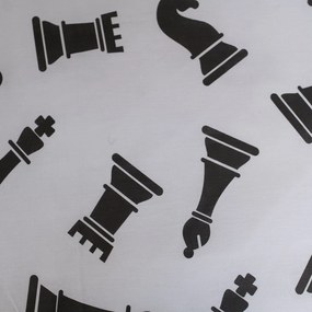 PrzytulneMieszkanie.pl PrzytulneMieszkanie.pl Pościel bawełniana 3D CHESS DREAM czarno-biała, 100% bawełna Rozmiar pościeli: 70 x 90 cm | 140 x 200 cm